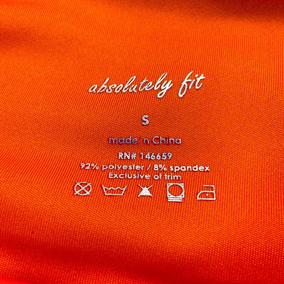 VOGO GOLF & Tennis Skirt. Size Small. Spicy Orange. New. 8% Spandex. - Picture 2 of 6